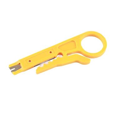 Imagem de Mini Descascador de Fios Portátil Resistente Descascador de Fios de Rede Cortador Perfurador Impressoras 3D 5 Unidades Amarelo Material ABS CAT5 CAT5e CAT6 Cabo de Dados Tubo PTFE