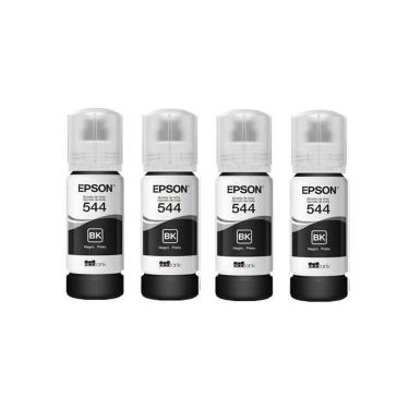 Imagem de Kit 4 Tintas Epson 544 T544 Preto Original Para Impressora L-3110 L-3150 L-3250 - Refill