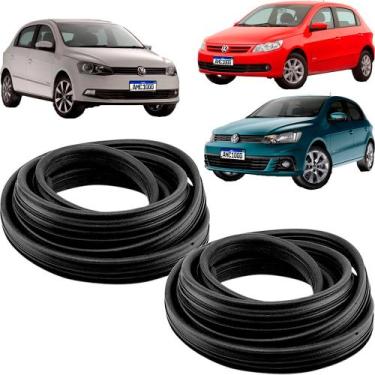 Imagem de 2 Borrachas Porta Dianteiras Gol G5 G6 G7 G8 2008 09 2010 11 12 13 14 