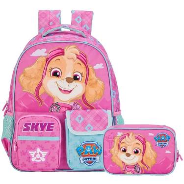 Imagem de Kit Escolar Skye Patrulha Canina 2 em 1: Mochila de Costas + Estojo Xeryus 