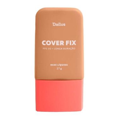 Imagem de Base Líquida Cover Fix 30ml Dailus Cobertura Perfeita e Alta Fixação D7 Médio