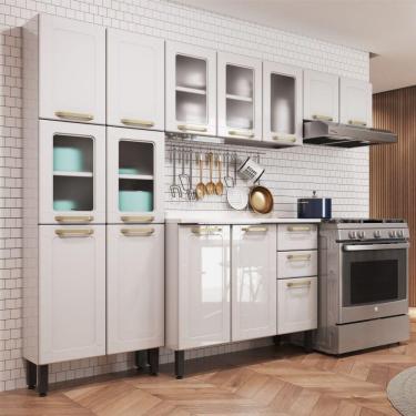 Imagem de Cozinha Completa Aço Com Tampo MDP Branco Colors Bertolini Branco