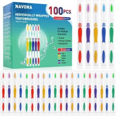 Imagem de Escova de dentes Navona 100 PCS Premium embalada individualmente