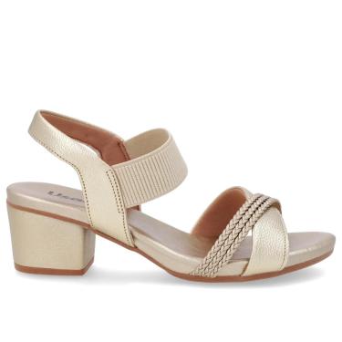 Imagem de Sandália Feminina Usaflex Couro Ouro Light AE32035006