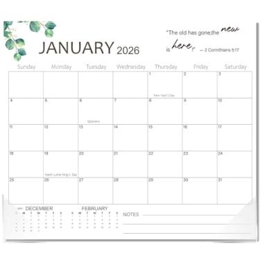 Imagem de Yigney Calendário de geladeira – Calendário magnético para geladeira, calendários cristãos para planejar e organizar sua vida, 33 x 28 cm, calendário de parede com versículo bíblico mensal de 2026