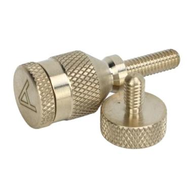 Imagem de 2 parafusos de pescoço de saxofone de 4 mm – Parafuso de aperto de pescoço curvado para saxofone saxofone com caixa de armazenamento para substituição de peças de reparo de saxofone soprano alto tenor