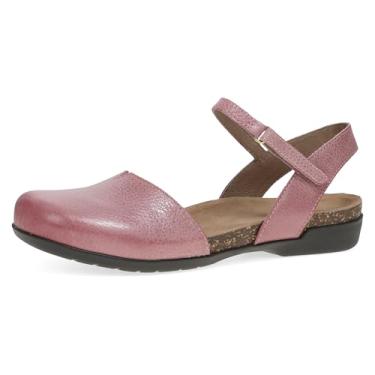 Imagem de Dansko Sandália feminina Rowan – Palmilha de espuma viscoelástica e cortiça para conforto e suporte do arco – Sola de borracha leve para uso prolongado – Calçado versátil casual a elegante, rosa, 7.5