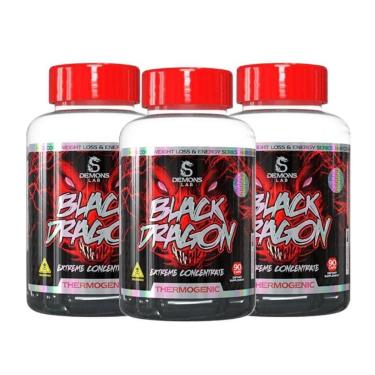 Imagem de 3X SUPLEMENTO TERMOGÊNICO BLACK DRAGON DEMONS LAB-Unissex