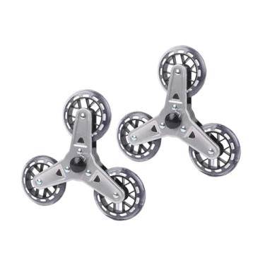Imagem de RNXRZANK Conjunto de 2 Rodízios Triangulares para Carrinho de Escada, Acessórios Práticos E Silenciosos, Rodízio Giratório para Substituição de Carrinho de Mão, Claro, 23x20,5cm