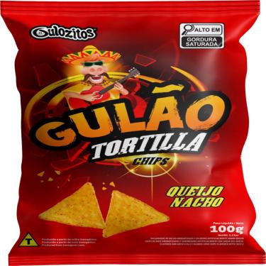 Imagem de Salgadinho de Milho Tortilla Queijo Nacho Gulozitos 100g Crocante