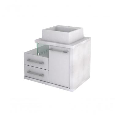 Imagem de Gabinete Armario P-banheiro (balcao C-cuba Q355) Legno 650 Branco Chess C-branco Chess