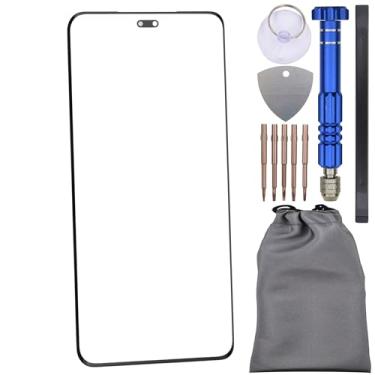 Imagem de Substituição de tela de vidro com adesivo OCA para Honor X60 Pro preto vem com ferramenta de desmontagem