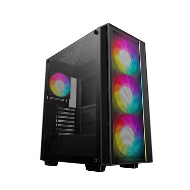 Imagem de Gabinete Gamer DeepCool Matrexx 55 Mesh V4 C Mid Tower ATX Com 4 Fans ARGB Preto