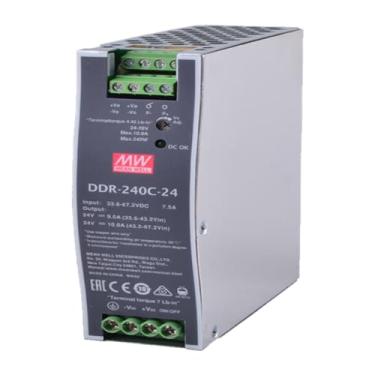 Imagem de Mean Well 240W Fonte De AlimentaçãO Para Computador De Bancada Tipo Din Rail Dc-Dc Sfx Psu Pc Fonte De AlimentaçãO Totalmente Modular 24V 10A (DDR-240C-24 24V/10A/240W/DIN Rail Power)