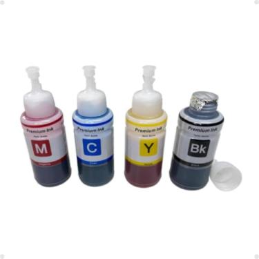 Imagem de Kit 4 Refil De Tinta Compatível 673 L100 Bkcmy