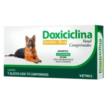 Imagem de Antibiótico Doxiciclina para Cães e Gatos com 14 Comprimidos de 100 mg