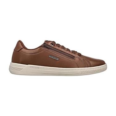 Imagem de Tenis West Coast Masculino Couro WC 187 Fast Casual, Caramelo, 41
