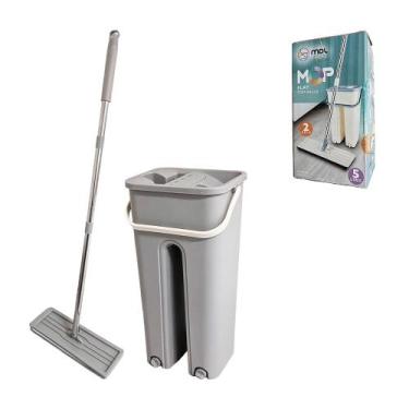 Imagem de Mop Flat 5L Com Balde Duplo Cores Sortidas MDL