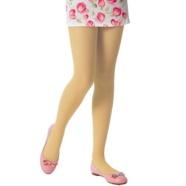 Imagem de Meia Calça Infantil Menina Fio 40 Selene, Marfim, M