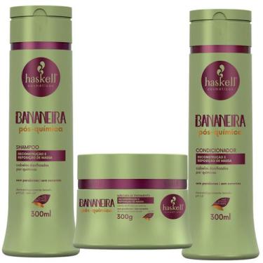 Imagem de Kit Haskell Bananeira Shampoo Condicionador e Máscara 300ml/g Reconstr