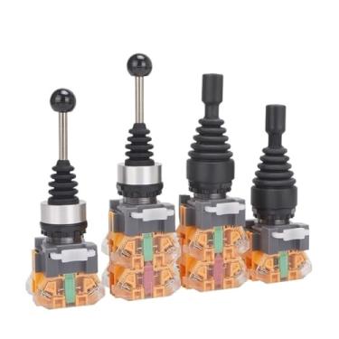 Imagem de Interruptor de joystick de 22 mm, 2, posição de 4 vias, autobloqueio, momentâneo, monolever, interruptores rotativos, interruptores de balancim cruzados HND-PA12 (marrom)
