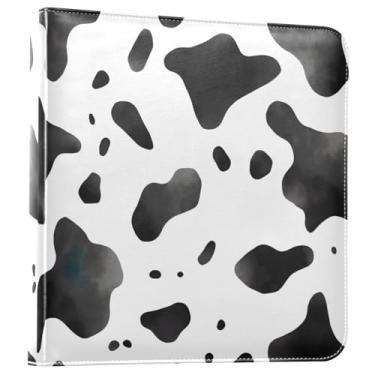 Imagem de Wassud Álbum de fotos com estampa de vaca autoadesivo, faça você mesmo, 10 x 15 x 7, 15 x 20 cm, livro de fotos magnético, 3 anéis, álbum de recortes para aniversário de casamento, 20 páginas em