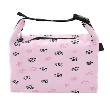 Imagem de STAYTOP Linda lancheira com estampa de leopardo com fivela de alça, lancheira isolada para meninos e meninas, lancheira térmica para trabalho escolar