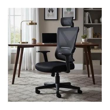 Imagem de Cadeira De Escritório Giratória Bluecase Ergo Elite Bcoe-02 Cor Preto Material Do Estofamento Polipropileno E Mesh