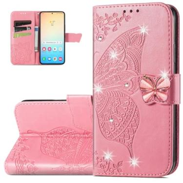 Imagem de Monwutong Capa carteira para Samsung Galaxy A36 5G, capa flip de couro PU à prova de choque com estampa de borboleta 3D, fecho magnético e compartimentos para cartões de dinheiro para Samsung Galaxy