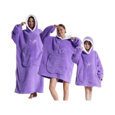 Imagem de Moletom Oversize De Inverno Em Sherpa Plush Polar Fleece Para Família 