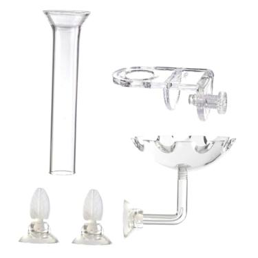 Imagem de Stgfyxgs Conjunto de Comedouro E Tubo de Alimentação para Camarões E Peixes Pequenos em Aquários, Feito de Vidro Acrílico, Fácil de Instalar, Acessórios para a, Tubo de 28 Cm