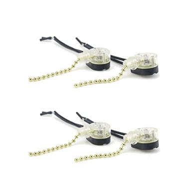 Imagem de 4 peças de luz de parede vintage interruptor de corda de puxar corrente controlador de cabo de substituição para sala de exposições casa ventilador de teto lâmpada