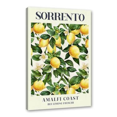 Imagem de Sorrento Lemon Amalfi Coastbei Limoni Freschi Pintura em tela arte de parede impressões de frutas cozinha moderna pôsteres fotos sala de jantar casa bar café decoração (SKU1,30.5x40.6 cm = (30x40cm
