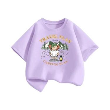 Imagem de Camiseta De Algodão Para Meninos Com Estampa De Urso De Pelúcia Explor