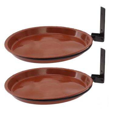 Imagem de Alomejor Banho de Pássaro para Fora, Banheira de Pássaro Independente Vintage Com Tigela de Alimentação, Decoração do Jardim do Pátio Jardim (2 maconha e 2 suporte)