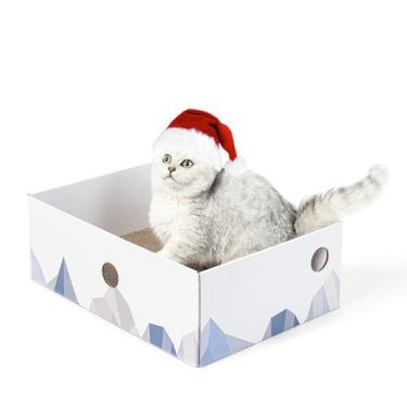 Imagem de Espreguiçadeira de papelão Cat Scratcher Box Conlun Cat Scratching Pad