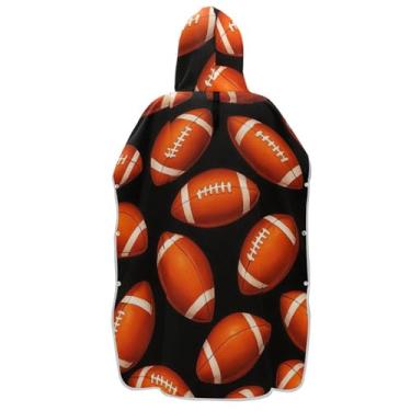 Imagem de TSENQUE Bonito poncho de surf americano preto para trocador adulto plus size ponchos de praia para homens toalha de natação com capuz