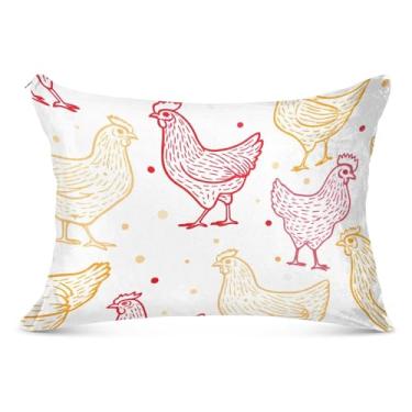 Imagem de Capa de almofada decorativa branca grande com zíper de desenho animado longa fronha King Queen padrão capas de travesseiro de corpo de cama, tamanho do corpo, 53 cm x 137 cm