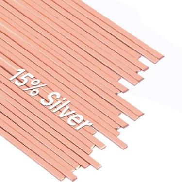 Imagem de 30 varetas de brasagem, hastes de solda de cobre fósforo de prata grau industrial para ar condicionado, geladeira, armazenamento a frio, unidades HVAC