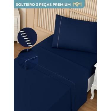 Imagem de Jogo De Lençol Solteiro 3 Peças Micropercal 400 Fios Antialérgico Pont