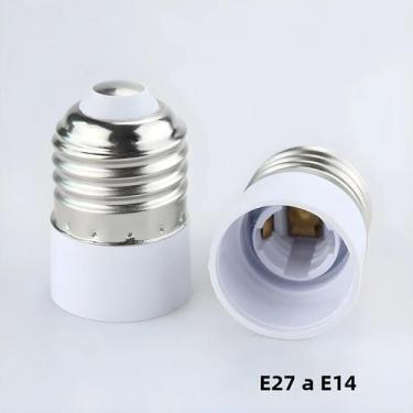 Imagem de Adaptador De Soquete De Lâmpada E14 Para E27, Conversor De Soquete Gra