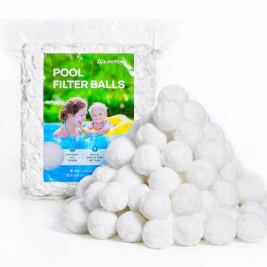 Imagem de AQUASTRONG Bolas de filtro de piscina para filtros de areia, bolas de filtro de areia reutilizáveis de 1,4 kg (substitui 45 kg de areia), bolas de filtro de piscina de filtragem de água eficiente para