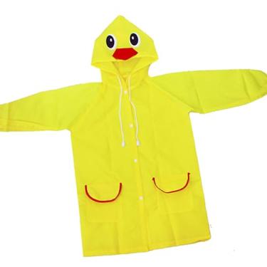 Imagem de GLOGLOW Suprimentos de Secagem Design Animal de Desenho Animado à Prova d'água, Leve 200g, Gola Ajustável, para Atividades Ao Ar Livre Capa de Chuva Infantil, Nan (Amarelo)