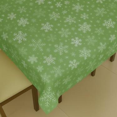 Imagem de Toalha de Mesa OXFORD Super ELEGANCIA 4,6 e 8 LUGARES(FLOCOS VERDE,4 LUGARES 1,40x1,40)