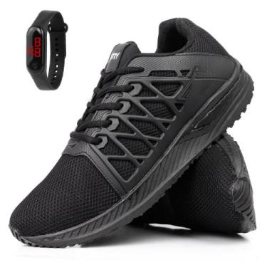 Imagem de Tênis Casual Esportivo Masculino Relogio Digital - MKSHOES, Preto, 42