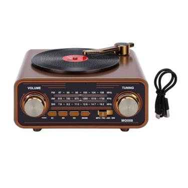 Imagem de OPPWONG Rádio retrô, Material Abs Portátil Am Fm Sw Radio Com Alto-falante Bluetooth, Bateria Recarregável de 2.000 Mah, Antena Telescópica Longa, para Casa, Carro, Viagens, Camping
