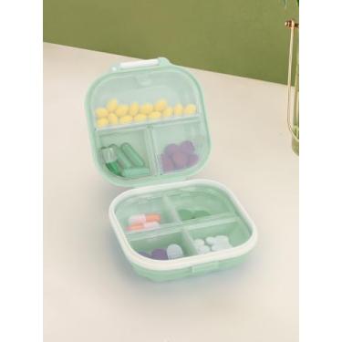 Imagem de Organizador de comprimidos de viagem – Estojo portátil semanal para comprimidos com 7 compartimentos para vitaminas e medicamentos – Caixa compacta para comprimidos AM/PM (à prova de vazamento, livre