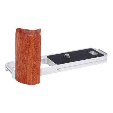 Imagem de Acouto Punho Lateral de Madeira Em Formato de L para Câmera Com Placa de Base para Fotografia Com Câmera GFX 100RF (SILVER)