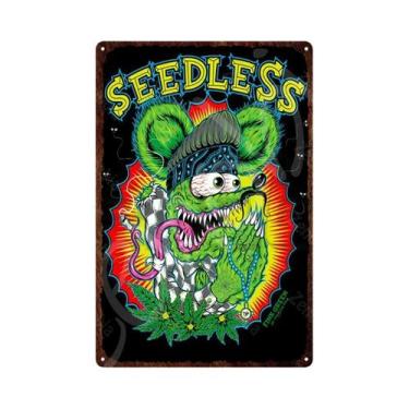 Imagem de Placa De Metal Vintage Rat Fink, Cartaz De Desenho Animado, Placa De L