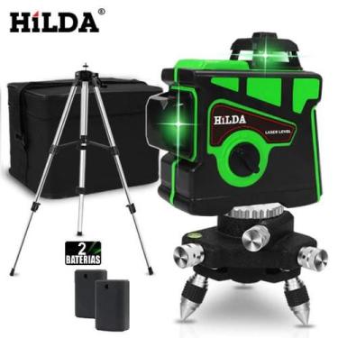 Imagem de Nível Laser 12 Linhas 3d Auto Nivelamento 2 Bat.tripé 1,5m - Hilda